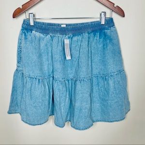 AEO {NWT} Pull-On Denim Skater Skirt Small